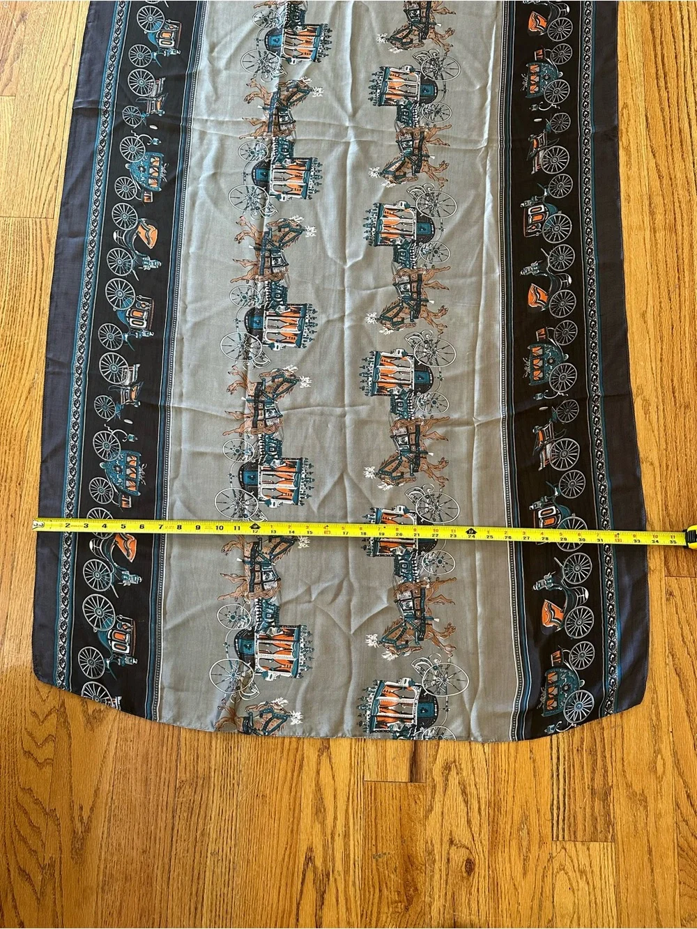 Carriage Design Silk Blend Scarf